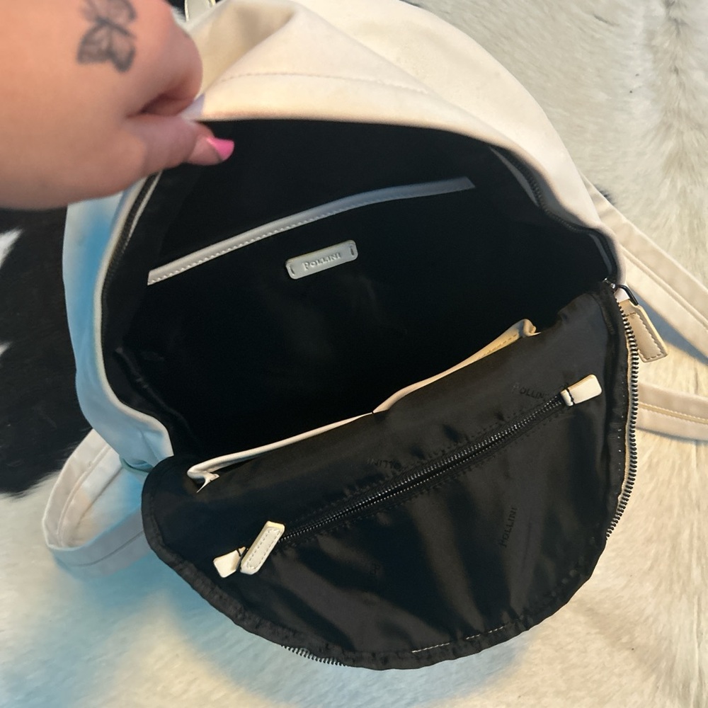 Stylish White and Multicolor Backpack - Picture 2 of 3